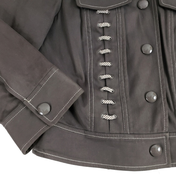 Worth Moto Jacket Western Lace Up Detail Brown 4 - Picture 5 of 8